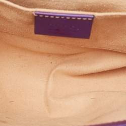 Pre Owned Gucci Purple Guccissima Leather Small Padlock Shoulder Bag