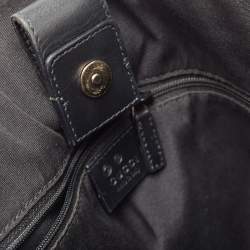 Pre Owned Gucci Green/Black GG Canvas and Leather Abbey Hobo