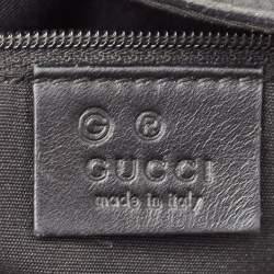 Pre Owned Gucci Green/Black GG Canvas and Leather Abbey Hobo