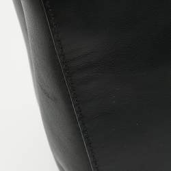 مملوكة مسبقًا Gucci Black Leather Bamboo Nymphaea Tote