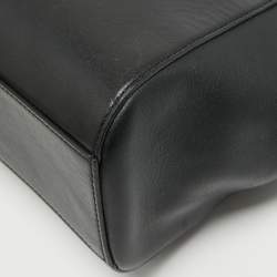 مملوكة مسبقًا Gucci Black Leather Bamboo Nymphaea Tote