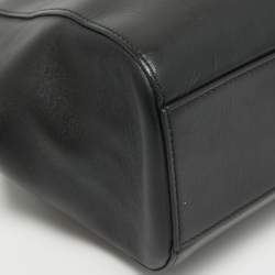 مملوكة مسبقًا Gucci Black Leather Bamboo Nymphaea Tote