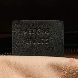 مملوكة مسبقًا Gucci Black Leather Bamboo Nymphaea Tote