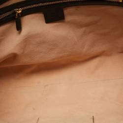 مملوكة مسبقًا Gucci Black Leather Bamboo Nymphaea Tote