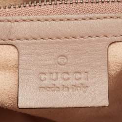Pre Owned Gucci Beige Matelassé Leather Medium GG Marmont Shoulder Bag