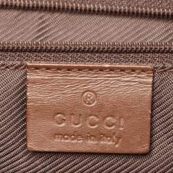 Pre Owned Gucci Beige/Brown GG Canvas and Leather Jackie Bardot Hobo