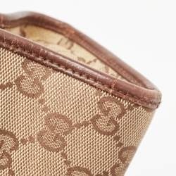 Pre Owned Gucci Beige/Brown GG Canvas and Leather Jackie Bardot Hobo