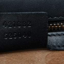 Pre Owned Gucci Black Leather Small Web Sylvie Shoulder Bag