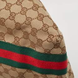 Gucci Beige/Brown GG Canvas and Patent Leather Jolie Web Charms Tote