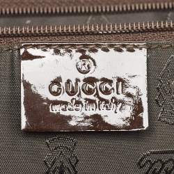 Gucci Beige/Brown GG Canvas and Patent Leather Jolie Web Charms Tote