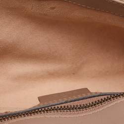 Pre Owned Gucci Beige Matelassé Leather Small GG Marmont Shoulder Bag