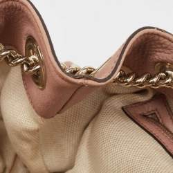 Gucci Rose Poudre Leather Medium Soho Chain Tote