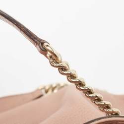 Gucci Rose Poudre Leather Medium Soho Chain Tote