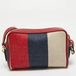 Pre Owned Gucci Multicolor Canvas and Leather Mini Ophidia Crossbody Bag