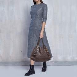 Pre Owned Gucci Dark Brown Guccissima Leather Small Pelham Shoulder Bag