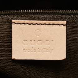 Pre Owned Gucci Dusty Pink/Gold GG Lurex Fabric and Leather Tote