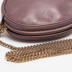 Gucci Metallic Purple Leather Mini Soho Disco Chain Shoulder Bag