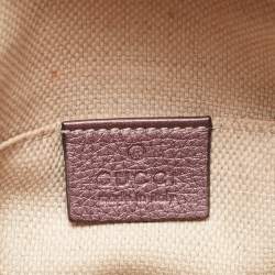 Gucci Metallic Purple Leather Mini Soho Disco Chain Shoulder Bag