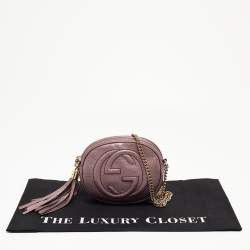 Gucci Metallic Purple Leather Mini Soho Disco Chain Shoulder Bag