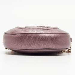 Gucci Metallic Purple Leather Mini Soho Disco Chain Shoulder Bag