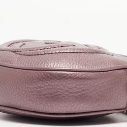 Gucci Metallic Purple Leather Mini Soho Disco Chain Shoulder Bag