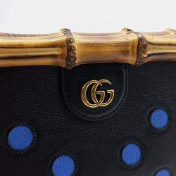 Gucci Black Leather Bamboo Shoulder Bag