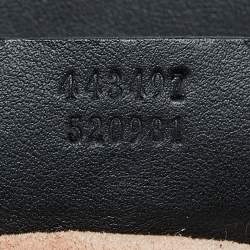 Gucci Black Matelassé Leather Small GG Marmont Shoulder Bag