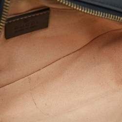 Pre Owned Gucci Black Matelassé Leather Small GG Marmont Camera Bag