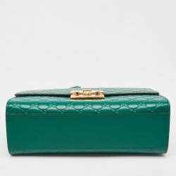 Gucci Green Guccissima Leather Medium Padlock Shoulder Bag