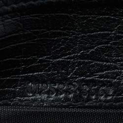 مملوكة مسبقًا Gucci Black GG Canvas and Leather Bamboo Bar Compact Wallet