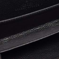 Pre Owned Gucci Black Leather Logo Zip Purse 