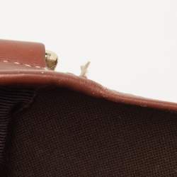 Pre Owned Gucci Brown/Beige GG Supreme Canvas and Leather Shopper Tote