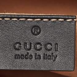 Pre Owned Gucci Beige/Black Leopard Print Calfhair and Leather Mini Nymphaea Bamboo Top Handle Bag