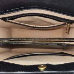 Gucci Black Leather Large Diana Tote Bag