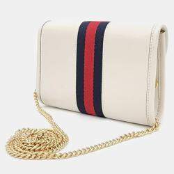 مملوكة مسبقًا Gucci White Leather Rajah Crossbody Bag
