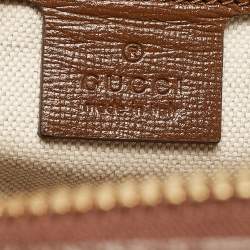 Pre Owned Gucci Brown/Beige GG Supreme Canvas and Leather Horsebit 1955 Duffel Bag