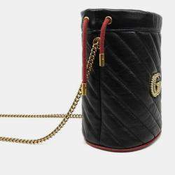 Pre Owned Gucci Mamont Bucket Bag (573817)