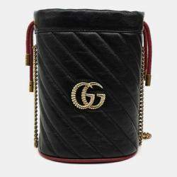 Pre Owned Gucci Mamont Bucket Bag (573817)