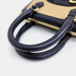 Gucci Beige/Black Horsebit 1955 Mini Top Handle Bag 