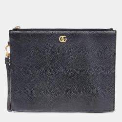 Gucci Black Leather Marmont Clutch Bag Gucci TLC