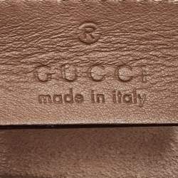 Pre Owned Gucci Beige/Brown GG Supreme Canvas and Leather Mini Blind For Love Shoulder Bag