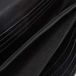 Gucci Black Guccissima Leather Flap Continental Wallet