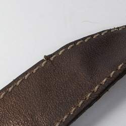 Pre Owned Gucci Beige/Dark Brown GG Canvas and Leather/Mink Fur Large Babouska Indy Hobo