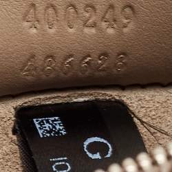 Pre Owned Gucci Beige GG Supreme Canvas and Suede Small Dionysus Shoulder Bag