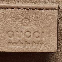 Pre Owned Gucci Beige GG Supreme Canvas and Suede Small Dionysus Shoulder Bag