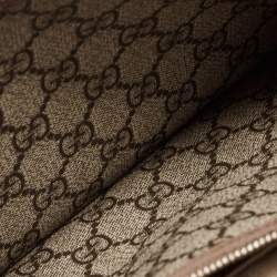 Pre Owned Gucci Beige GG Supreme Canvas and Suede Small Dionysus Shoulder Bag