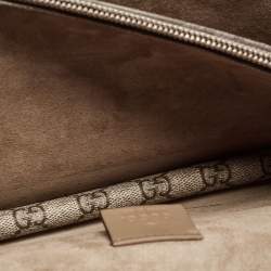 Pre Owned Gucci Beige GG Supreme Canvas and Suede Small Dionysus Shoulder Bag