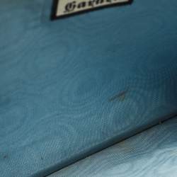 Pre Owned Gucci Green/Gold Leather Garden Cat Zip Pouch