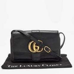 مملوكة مسبقًا Gucci Black Leather Small Arli Shoulder Bag