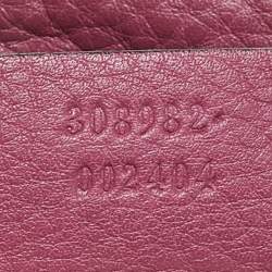 Pre Owned Gucci Pink Pebbled Leather Medium Soho Chain Tote